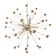 Amber “star” murano glass sputnik chandelier