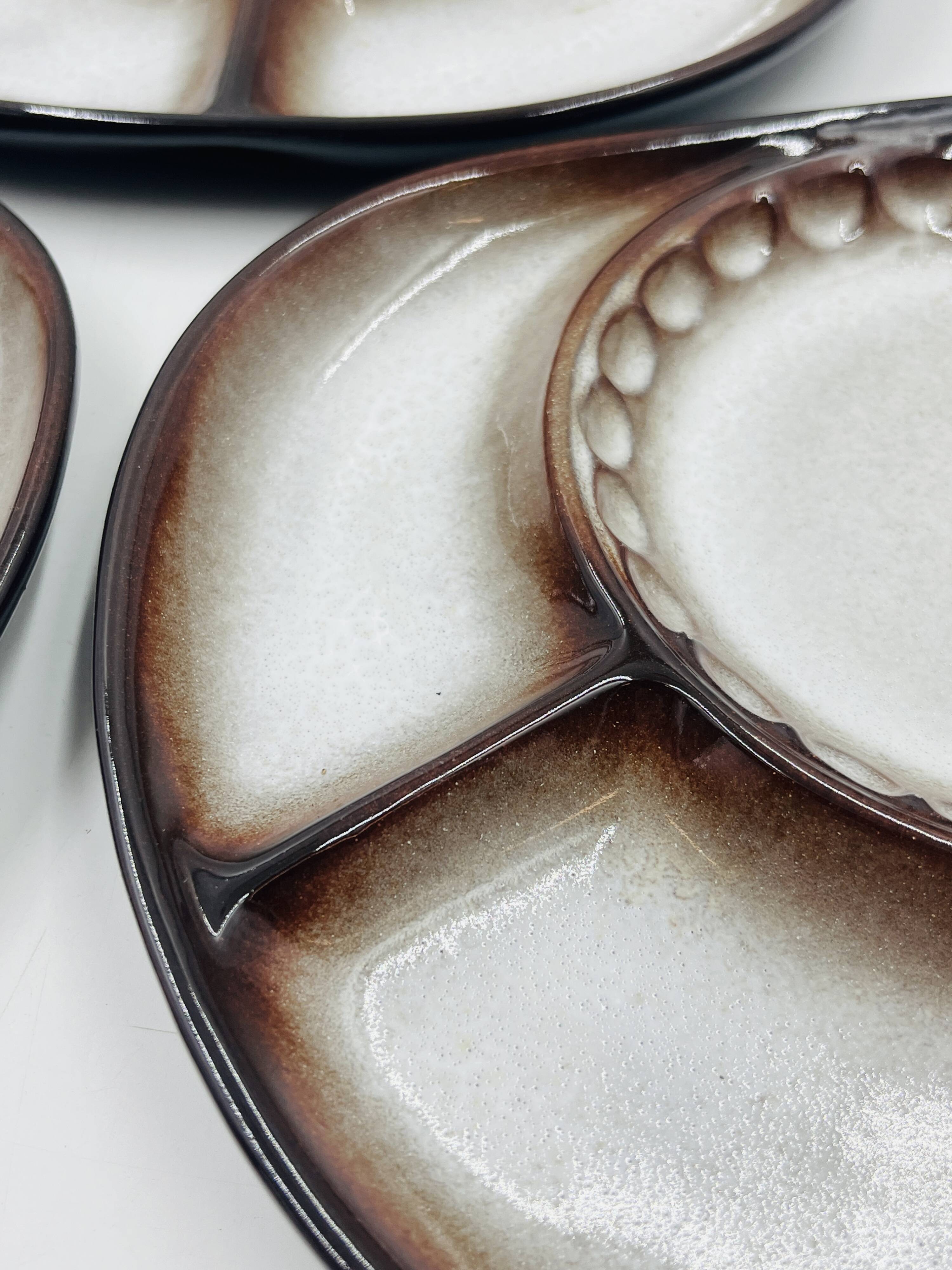 Set of 5 compartmentalised plates by Steuler attributed to Cari Zalloni.