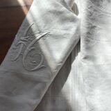 JM marked linen sheet