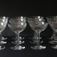 Suite of 12 champagne glasses in Baccarat crystal. Model Paris