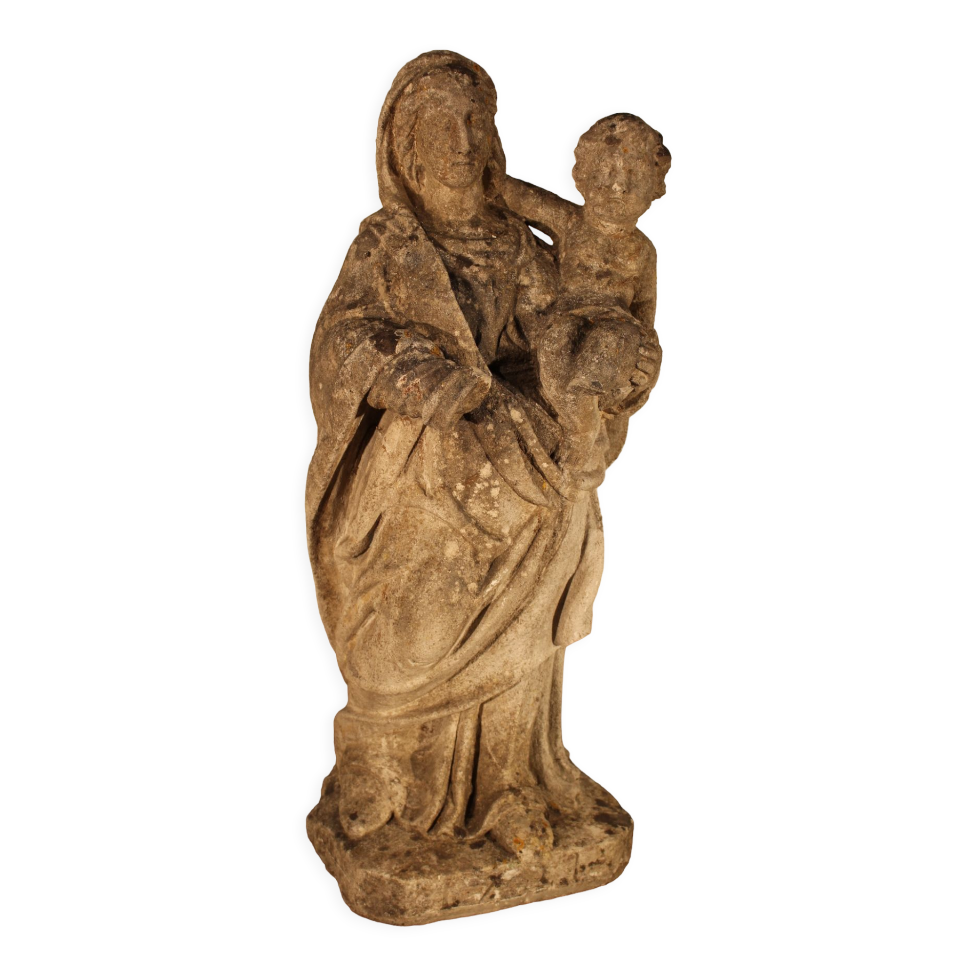 Virgin and child in stone 18th century