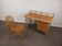 Desk and its rattan chair
