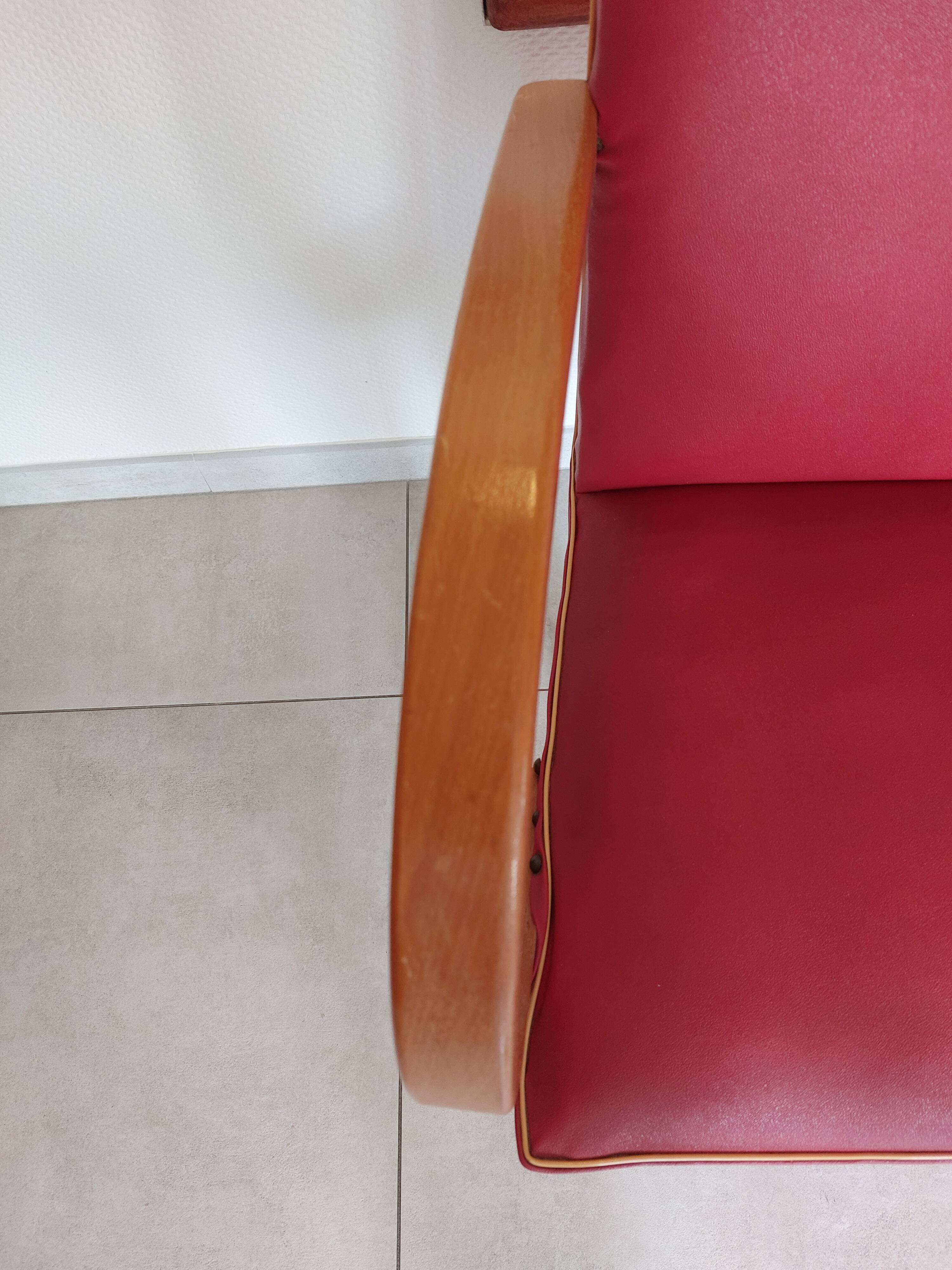 Pair of "moustache" bridge armchairs