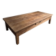 Table basse ancienne en chêne français – Table XXL de ferme du XIXe siècle
