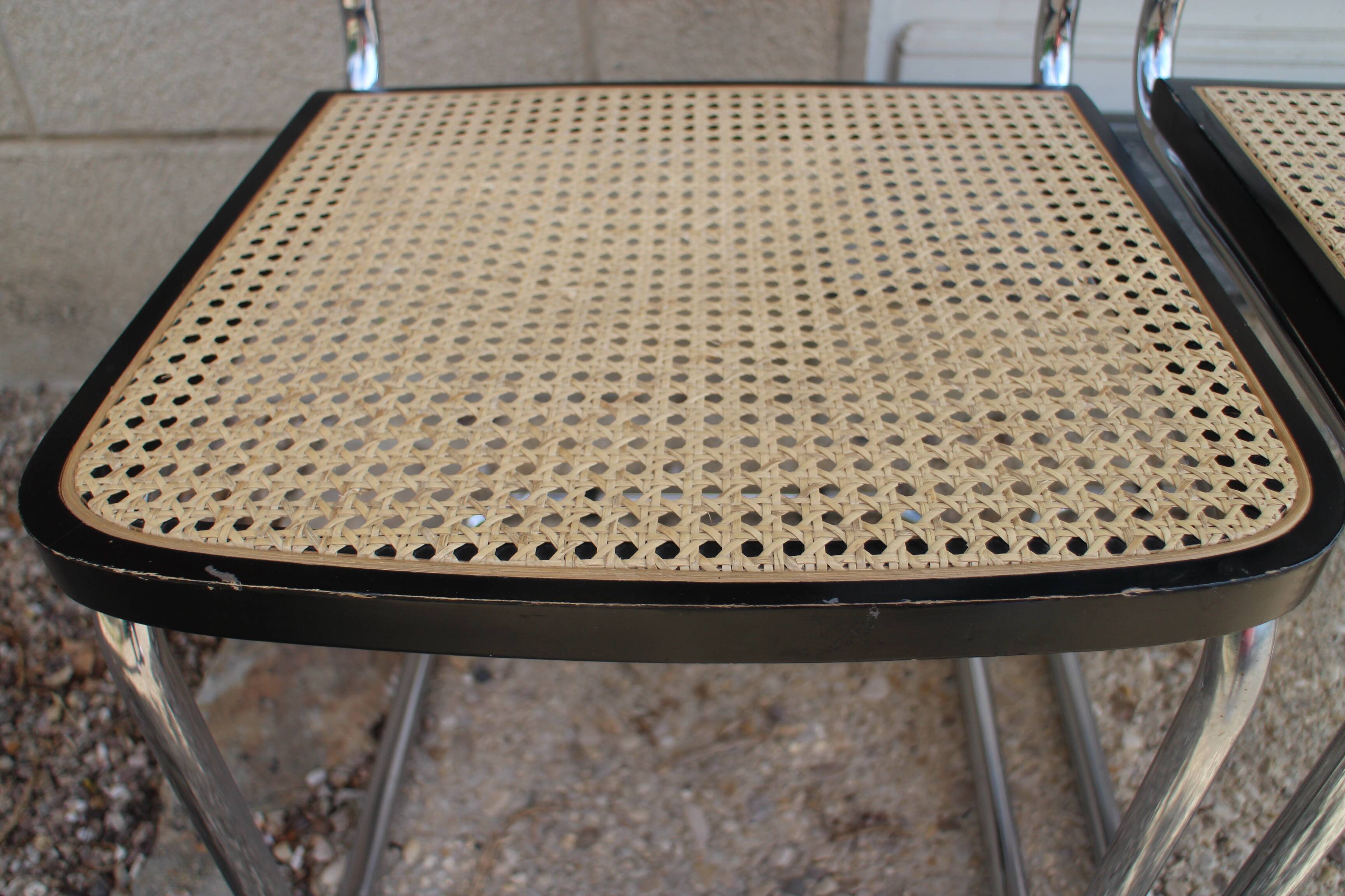 paire de chaises cesca marcel breuer made in italy