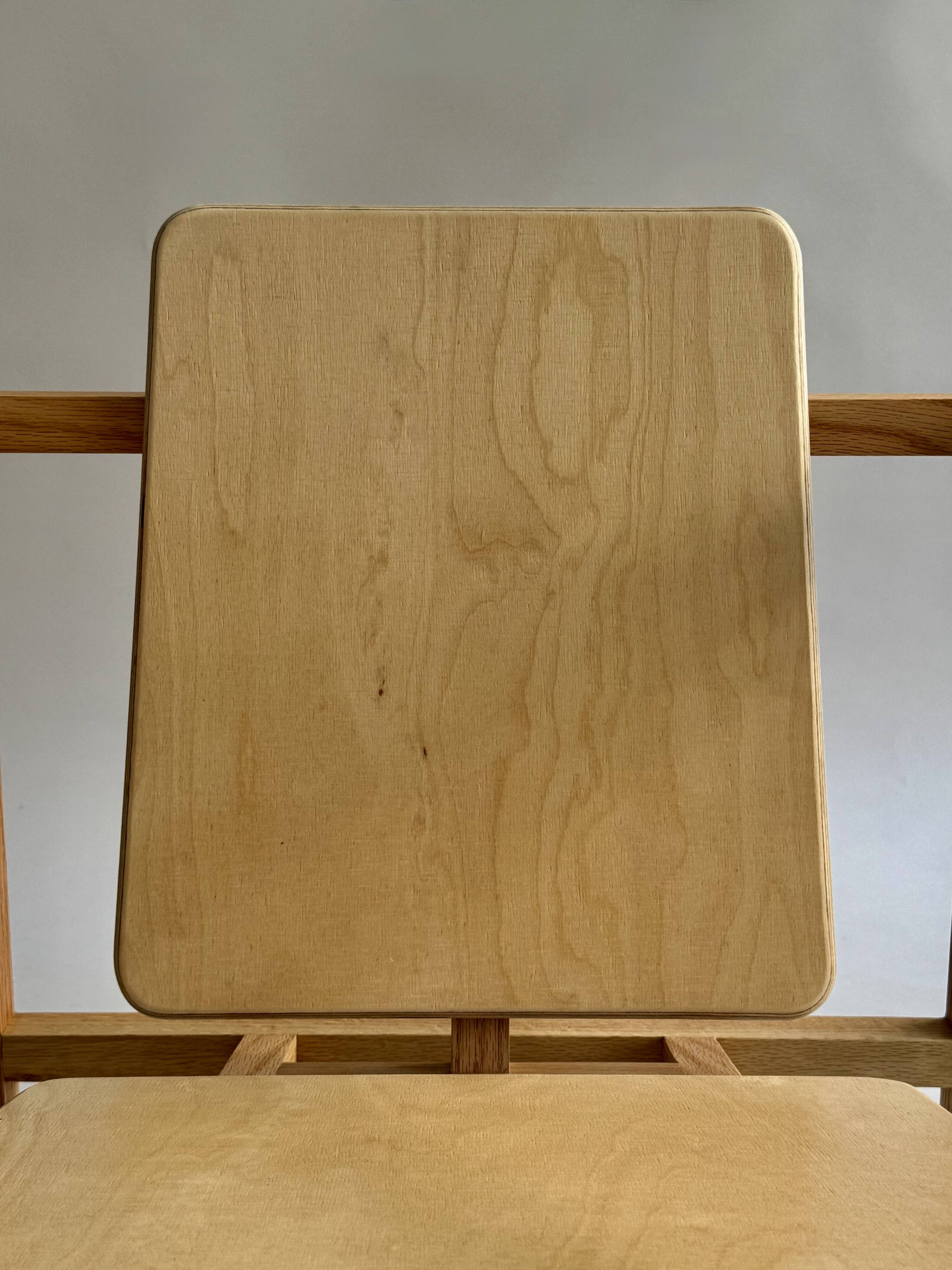 Pair of handmade wooden armchairs