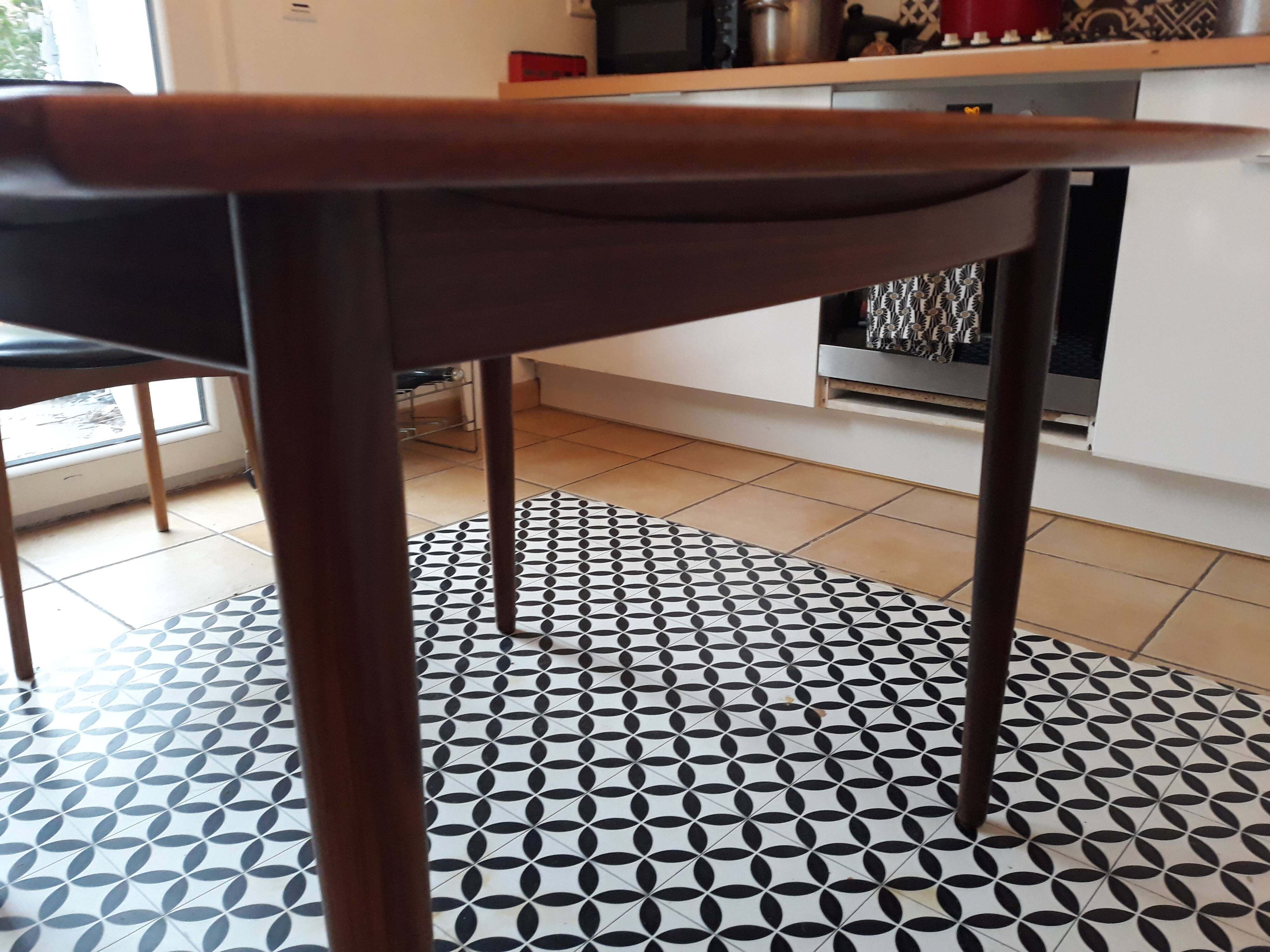 Scandinavian square table teak Henry Walter Klein