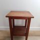 Small vintage wooden side table / pedestal table