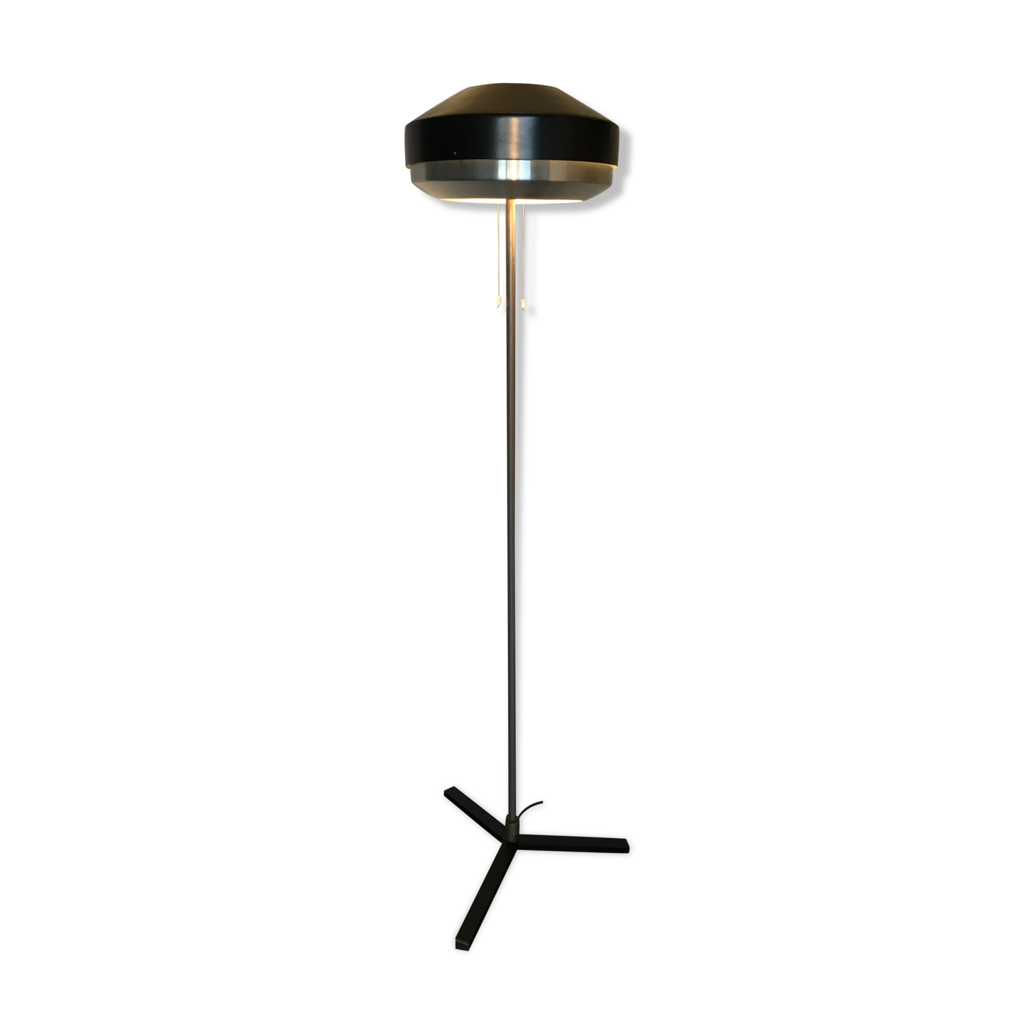 Black Chrome Floor Lamp from Hiemstra Evolux, 1960s