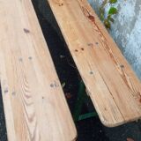 Pair of vintage community folding benches