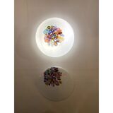 Murrine sphere in glass with multicolored murrine