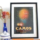 Cognac Camus original vintage advertising poster 1950s