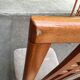 6 Scandinavian dining chairs in solid wood and grey fabric Denmark