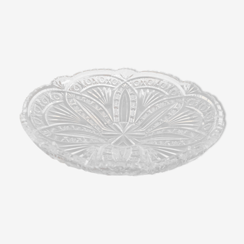 Round Bohemian crystal dish