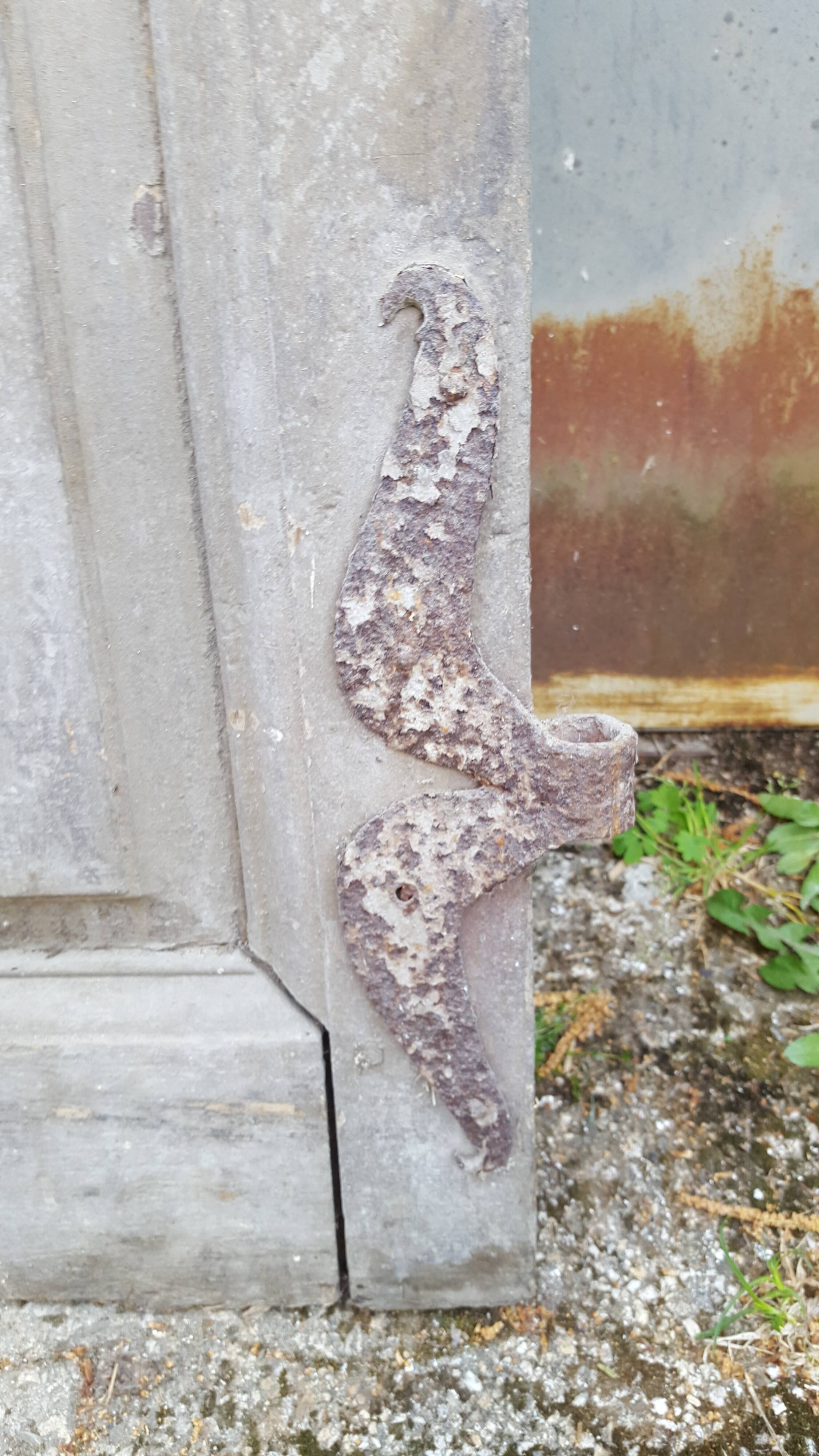 18th century glass door patina original mustache fittings