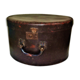 Studded old leather hat box