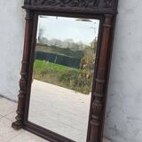 Miroir Renaissance 19ème en chêne