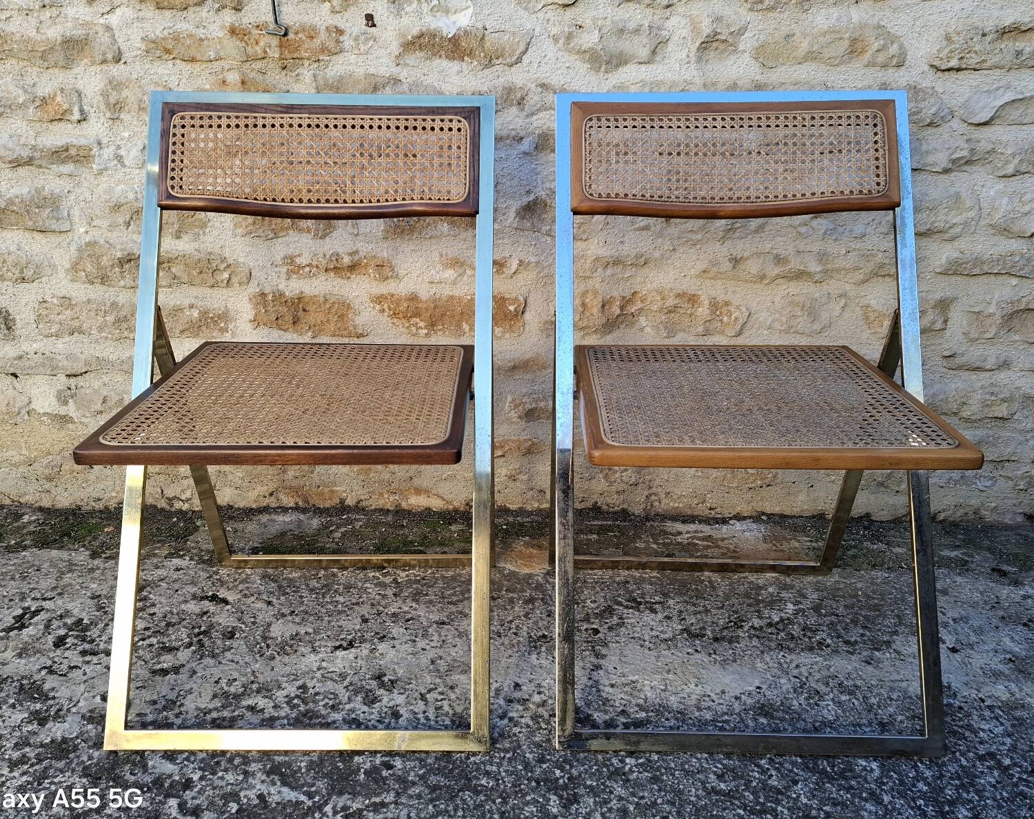Italian cane folding chairs