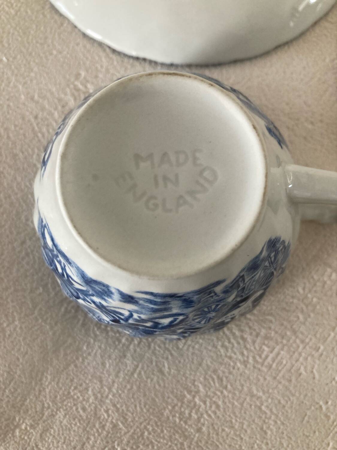 4 Coaching Scenes Blue Tea Cups and Saucers by Johnson Bros Ireston