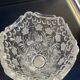 Polished and frosted molded crystal vase – Mid-20th century