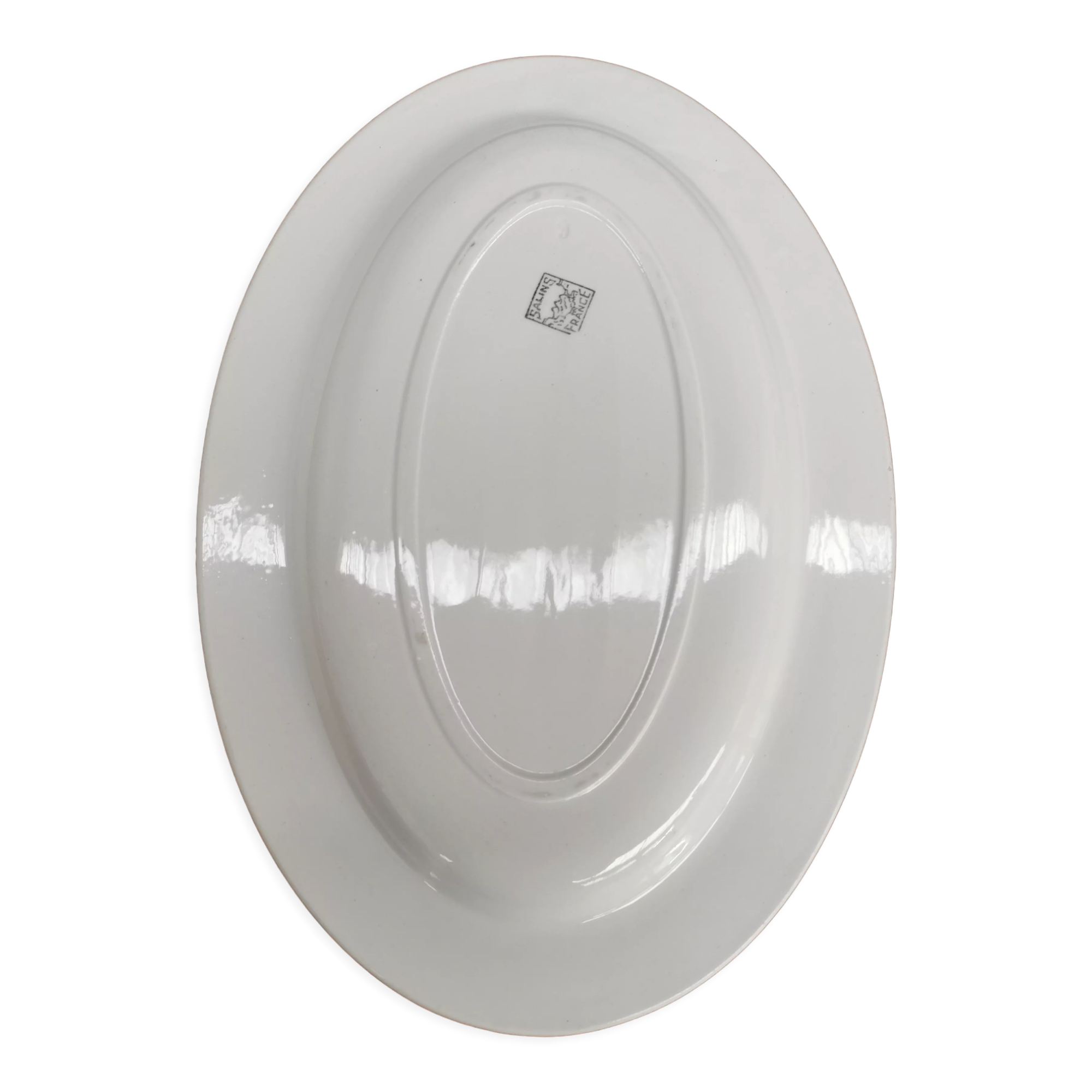 Oval earthenware serving dish