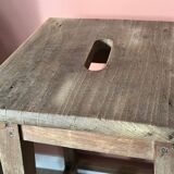 High wooden stool
