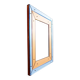 Bevelled wall mirror with blue and copper mirror panels - Italy 1930s
