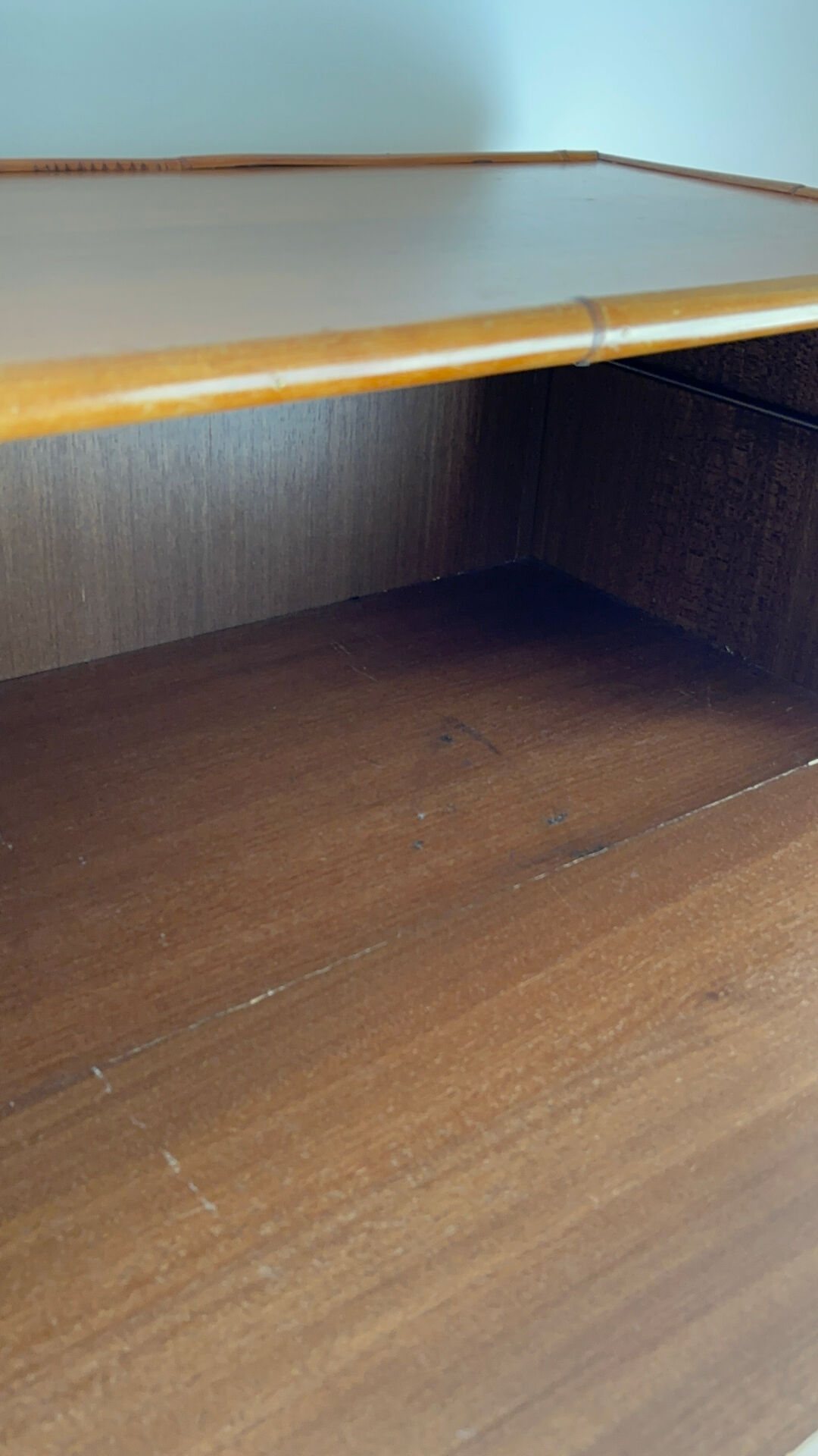 Commode bois et bambou Dalvera, 1970