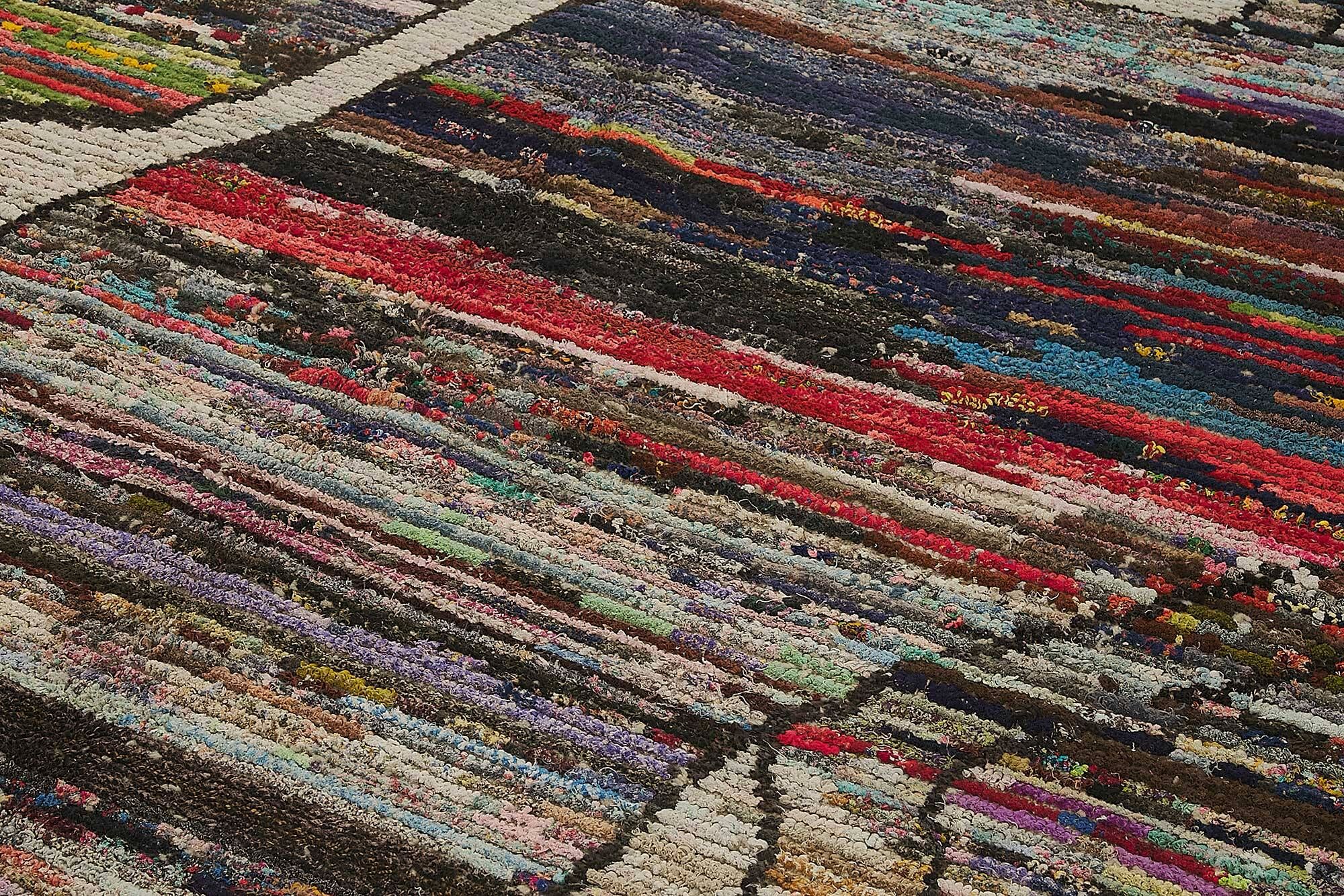 Handwoven Turkish Recycled Boho Rug 252 cm x 321 cm