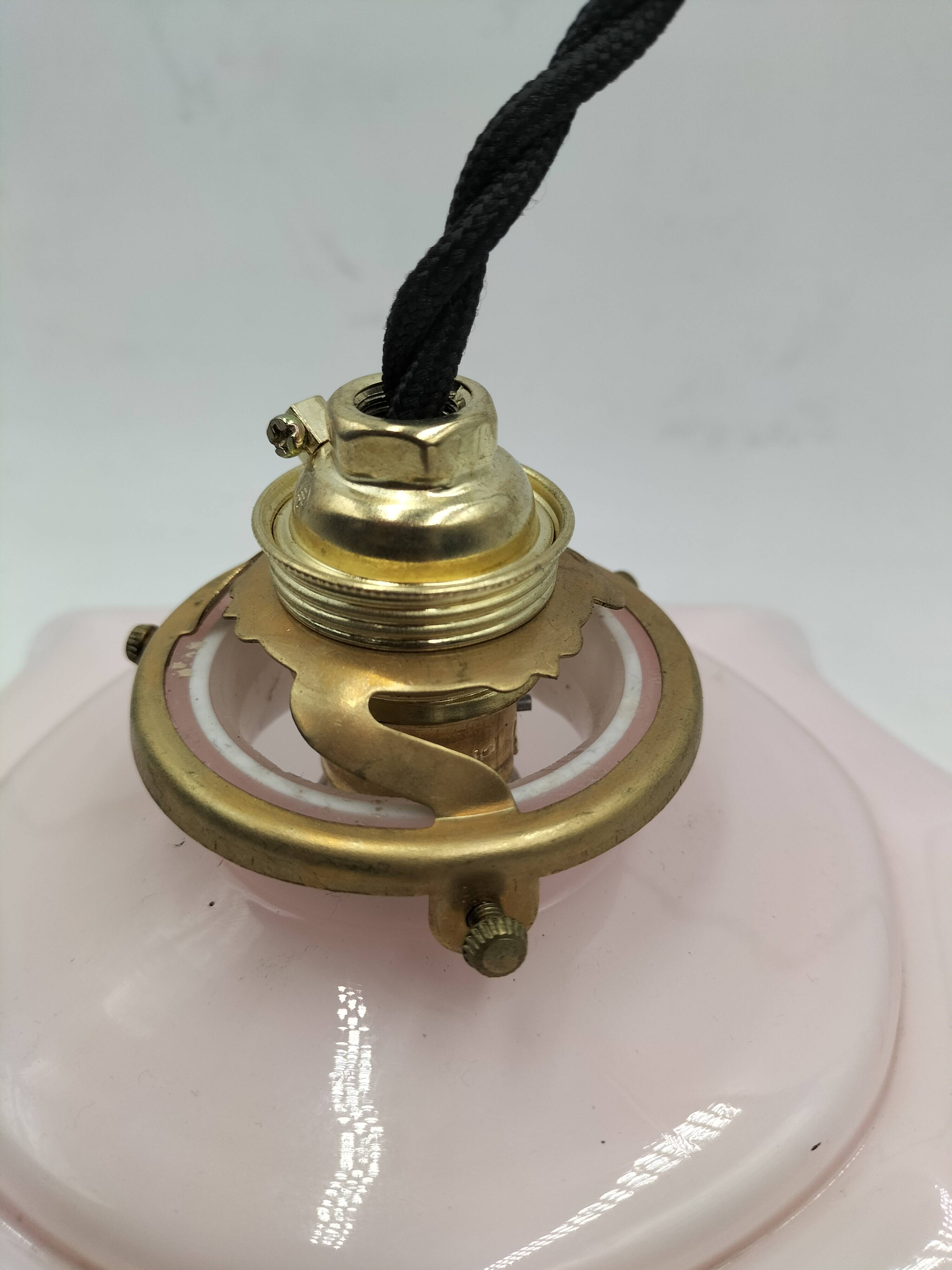 Pink opaline pendant light