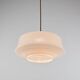 Vintage Mid-Century Modern White Glass Pendant Lamp