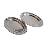 Pair of 2 silver metal dishes Felix Fresres Toulouse