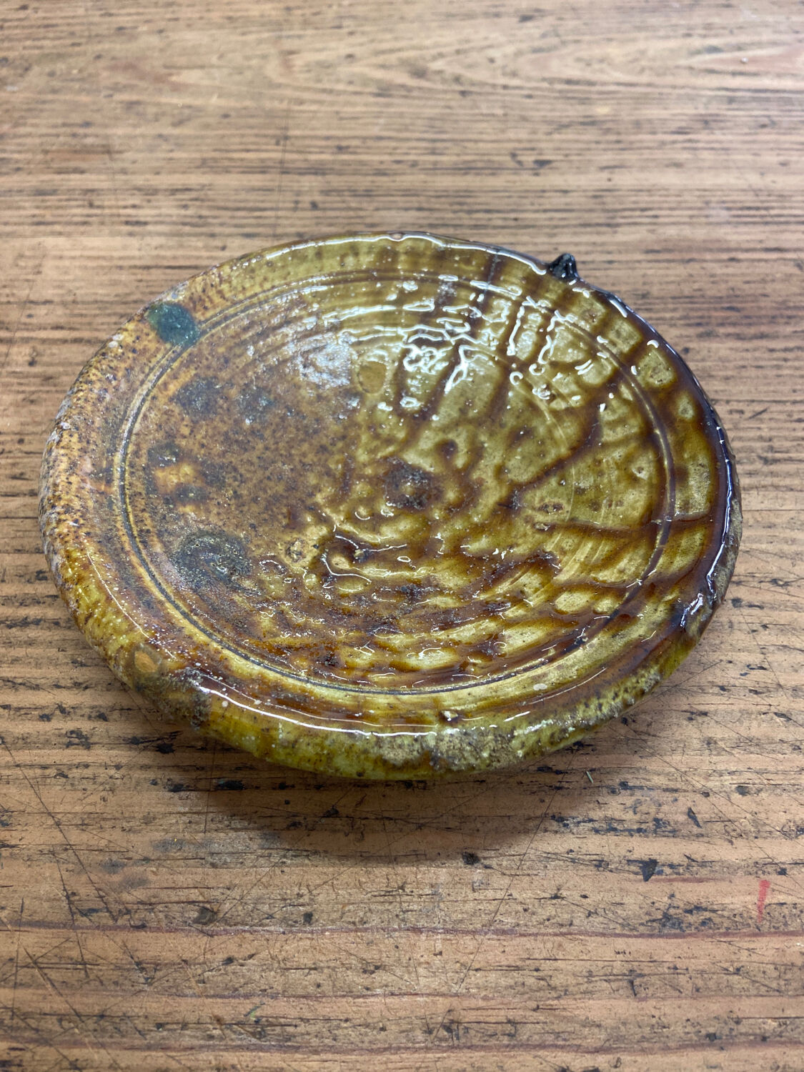 Tamegroute plate yellow green