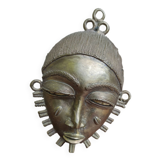 African tribal ashanti brass mask