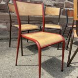 Set of 10 mismatched industrial chairs vintage mullca