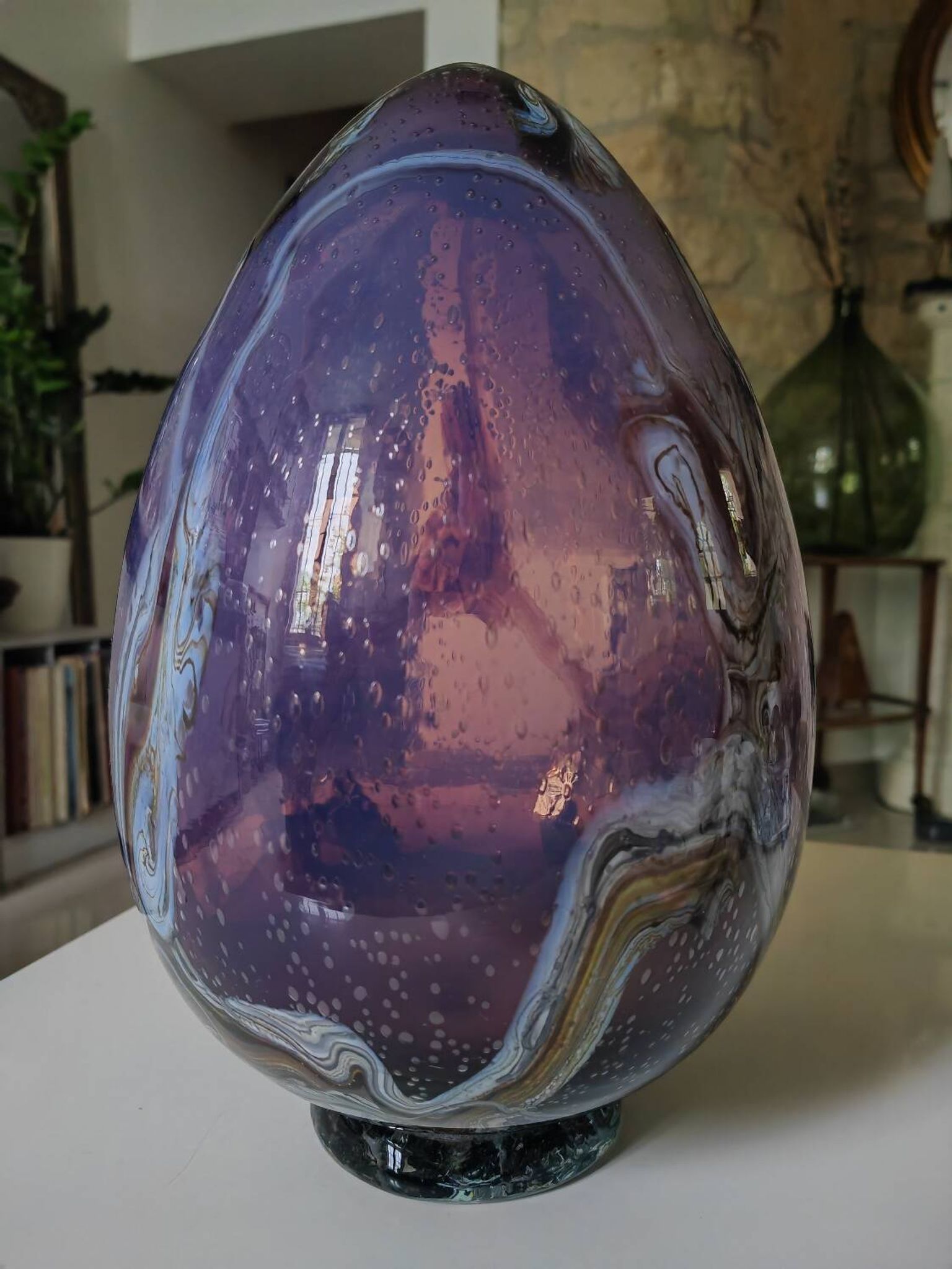 Œuf en verre soufflé XXL
