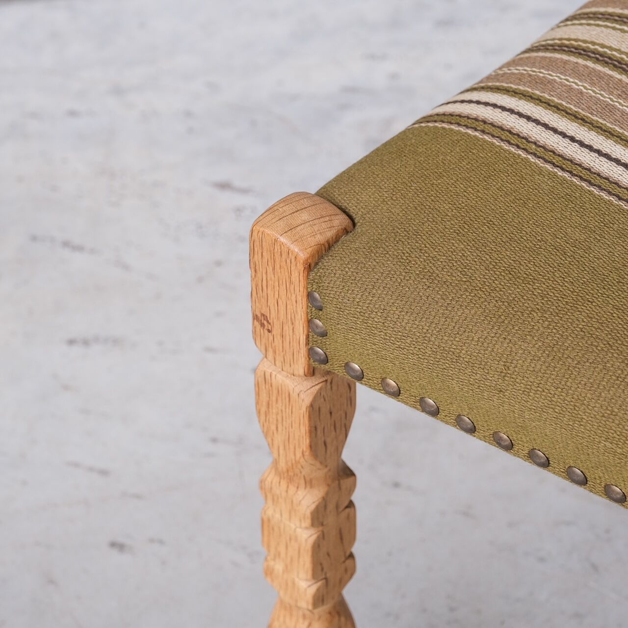 Set of six oak mid-century dining chairs