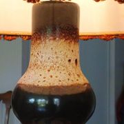 grande lampe céramique des années 70 rétro éclairage