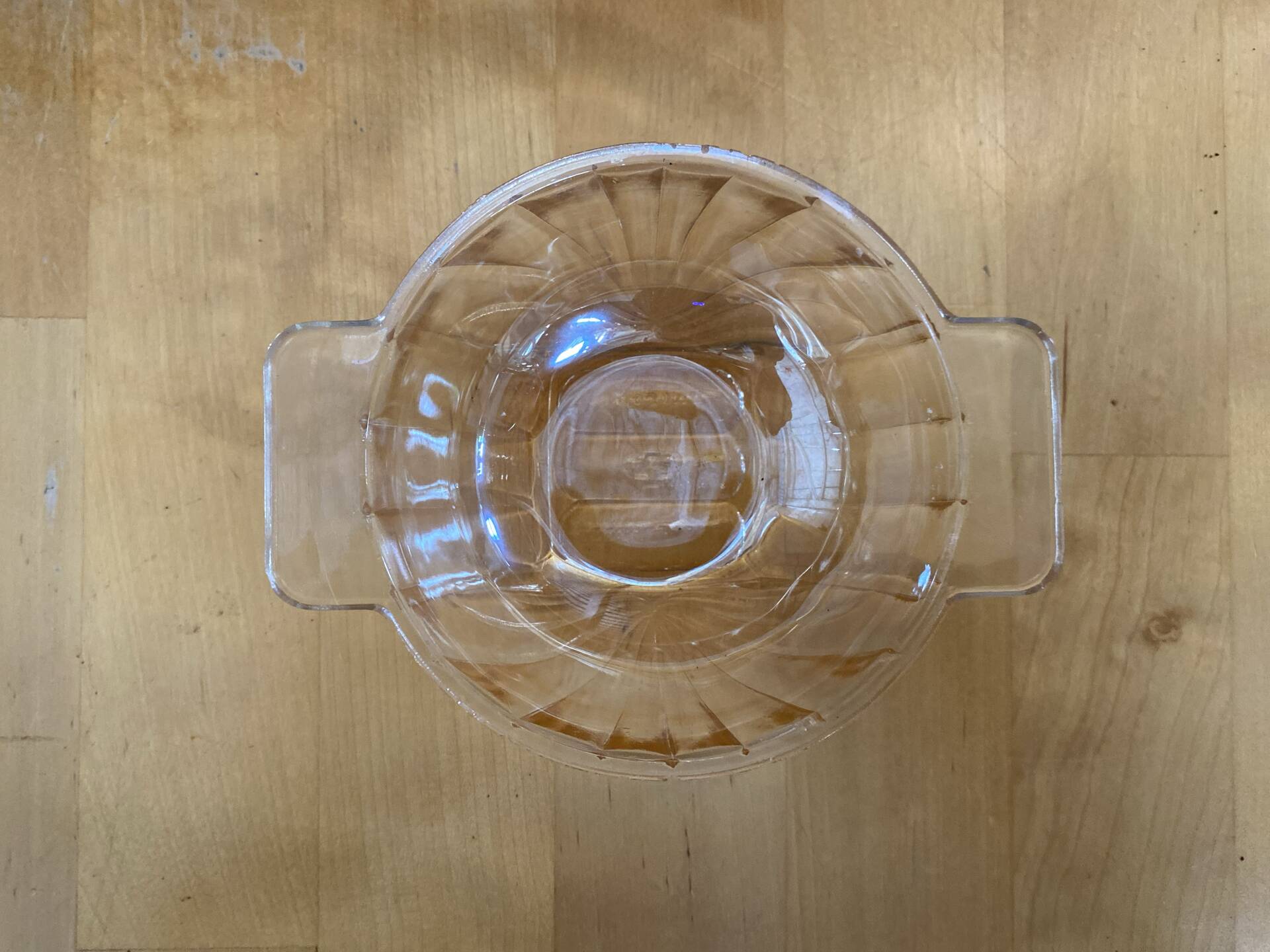 Series 9 Antique Bowls Moulded Glass Amber Iridescent Vintage #E077