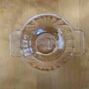 Série 9 Coupelles Bols Anciens Verre Moulé Ambré Irisé Vintage #E077