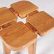 1960s pine stool by Raani Peippo for Stockmann Orno Finland