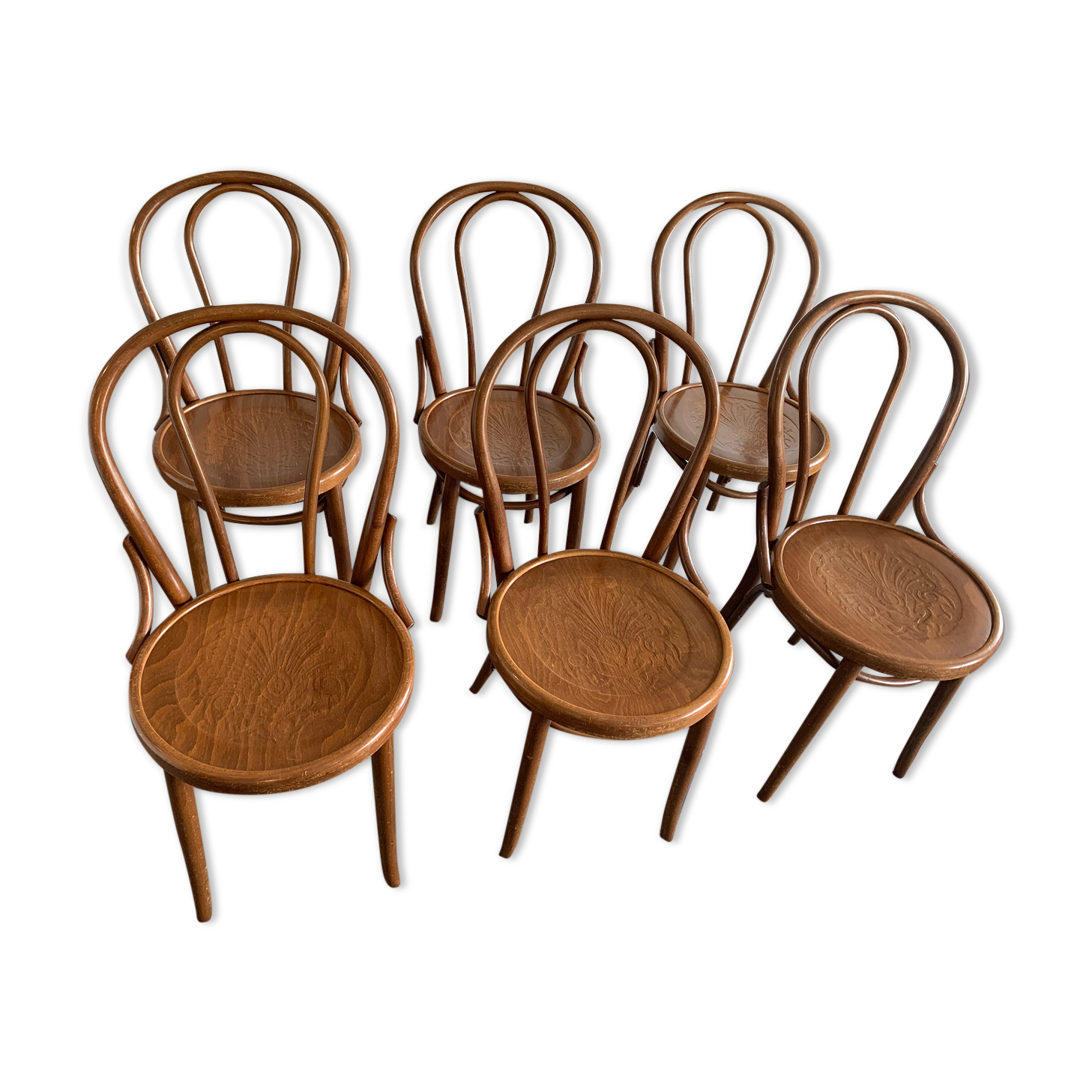 Series of 6 bistro chairs
