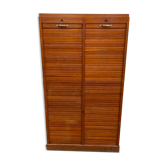 Storage craft cabinet with double oak curtains 1950
