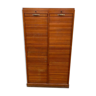 Storage craft cabinet with double oak curtains 1950
