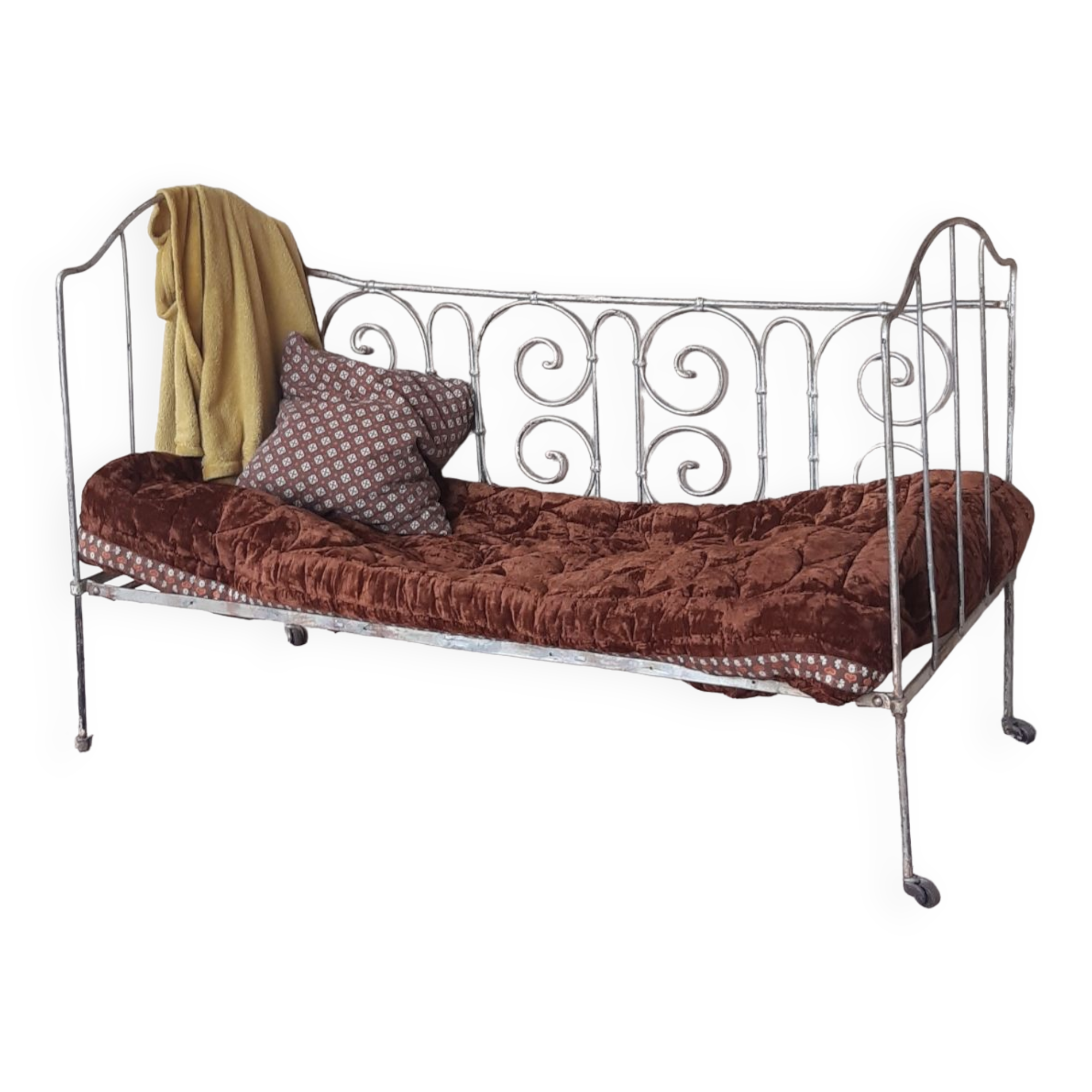 Old wrought iron bench