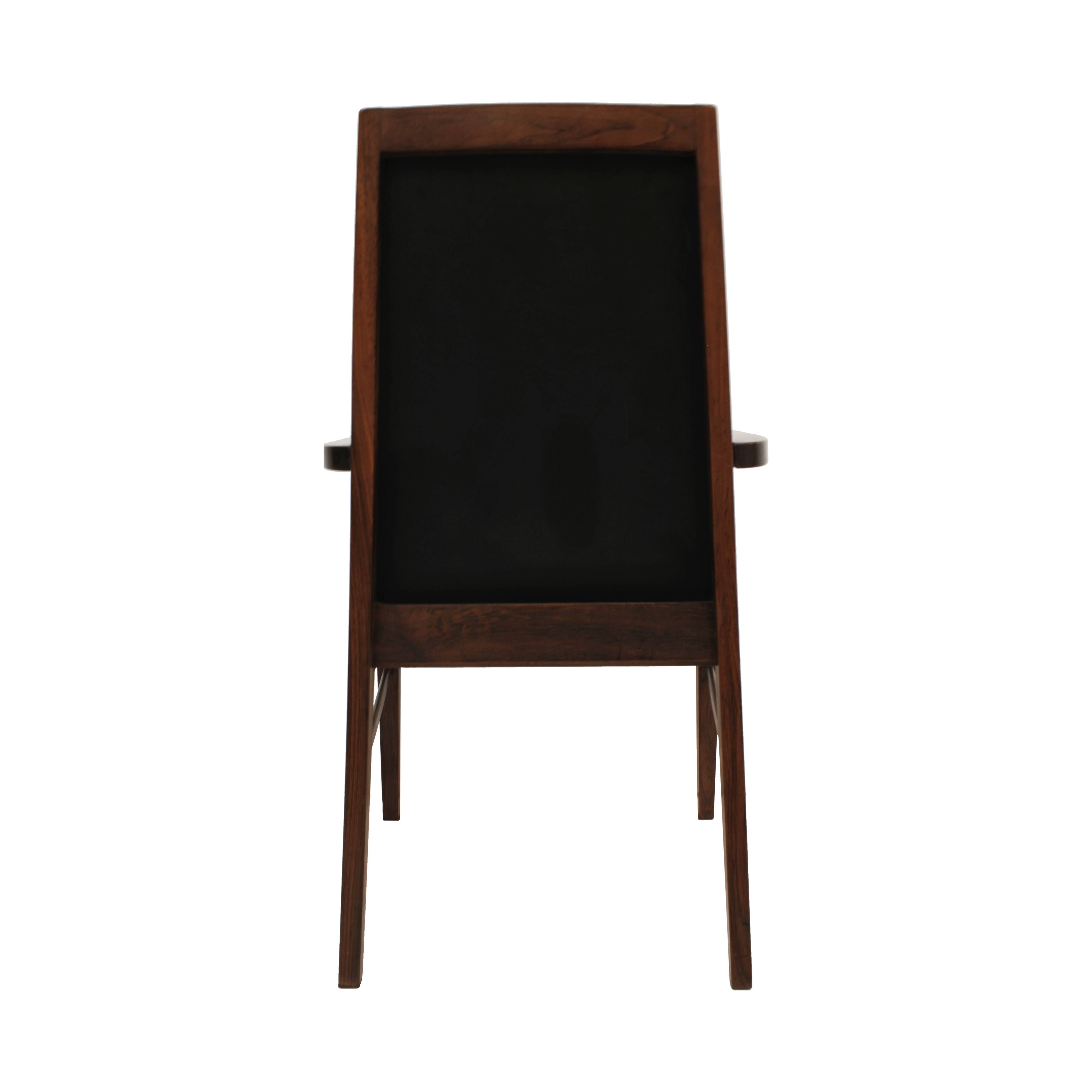 Arne Vodder Mid-Century Modern Set of Six Leather Dyrlund Danish Chairs, 19