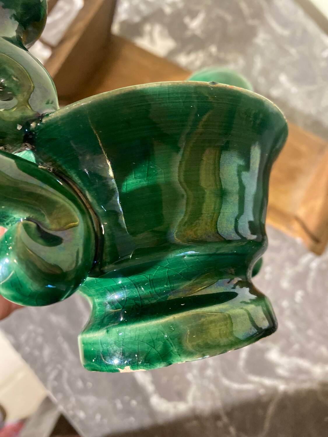 Pair of ceramic candlesticks