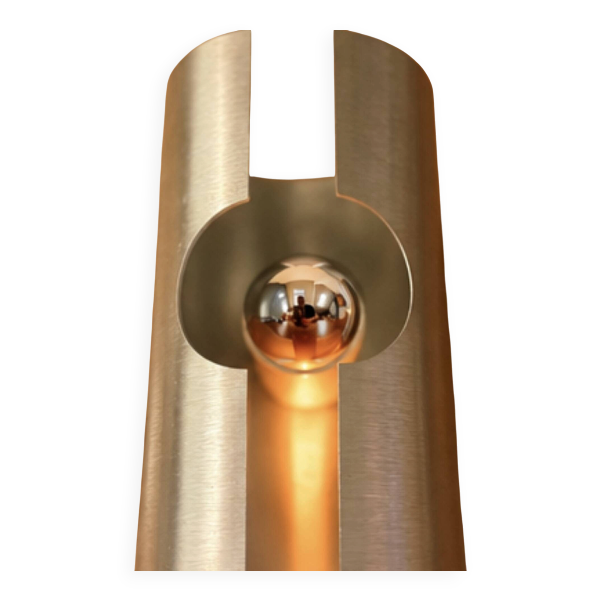 Space Age wall light in brushed aluminium, 1970.