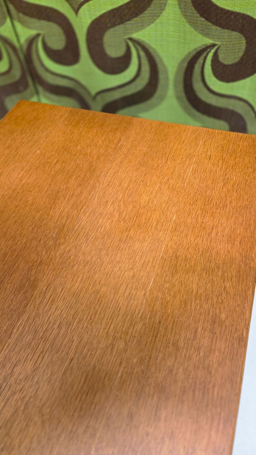 Brutalist coffee table oak 1970 vintage