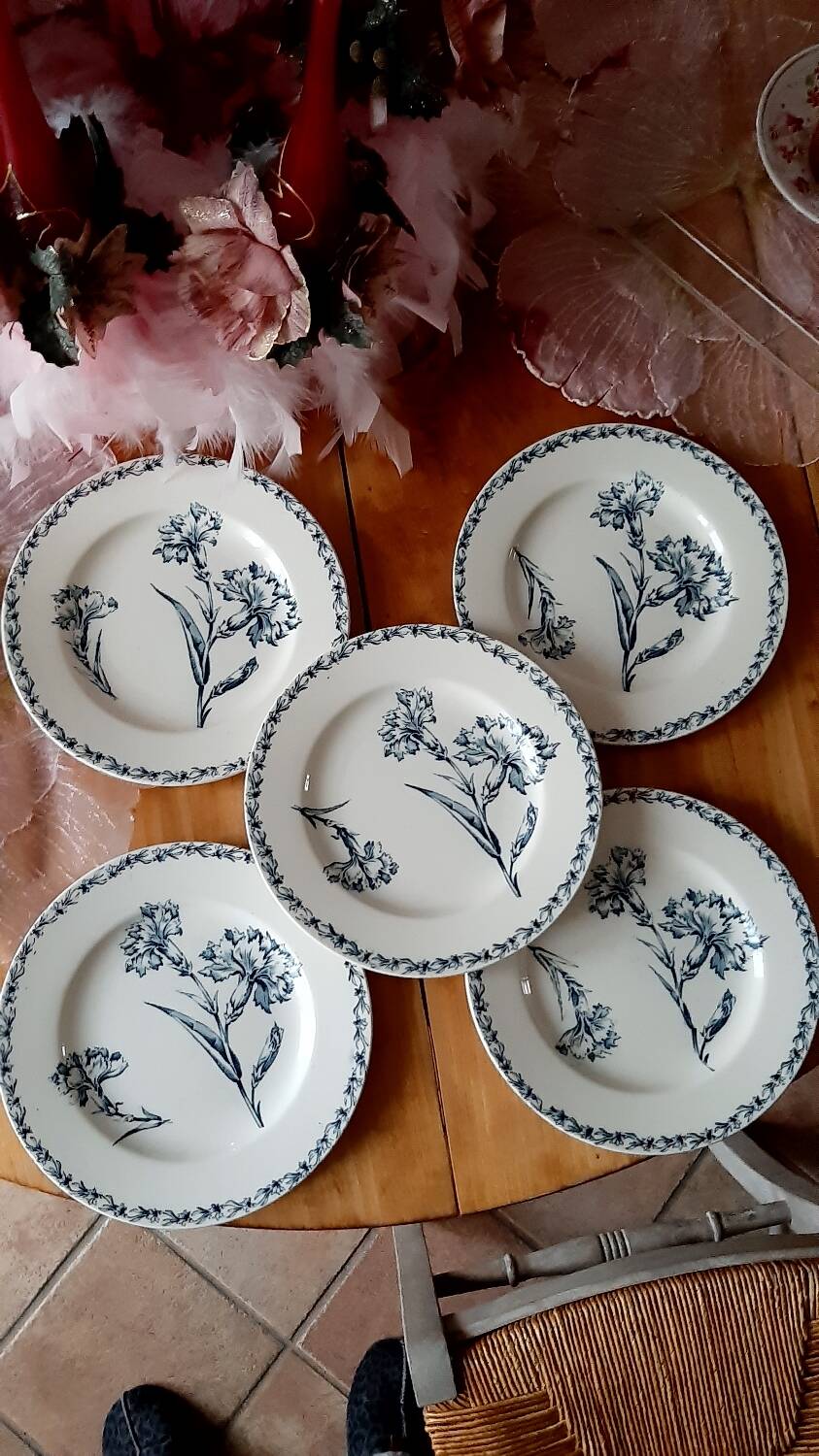 Lunéville Carnation Plates